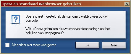 Opera als standaardbrowser?